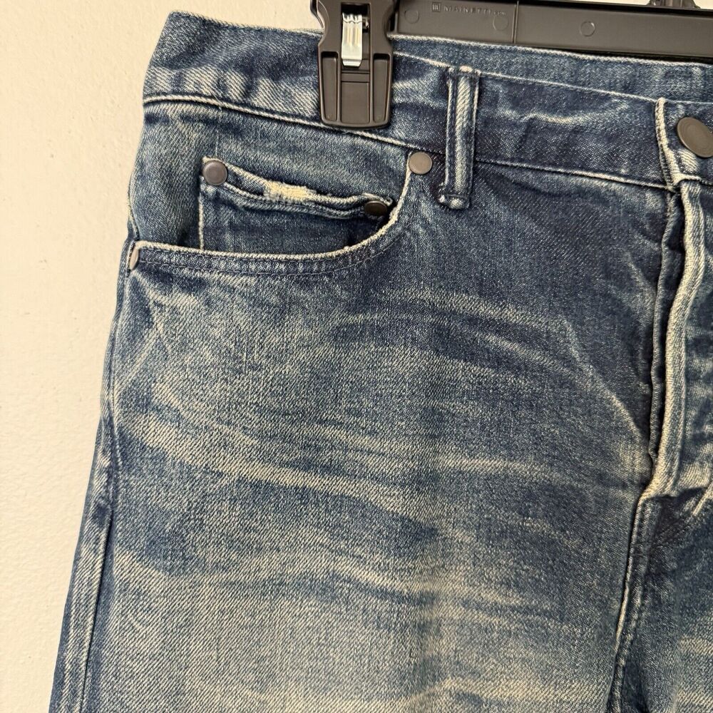 John Elliott Medium Wash Straight Jeans Button Fly Japan Size 31 Pockets - Picture 3 of 15